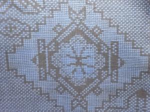 アンティーク　幾何学模様織り出し本場泥大島紬着物